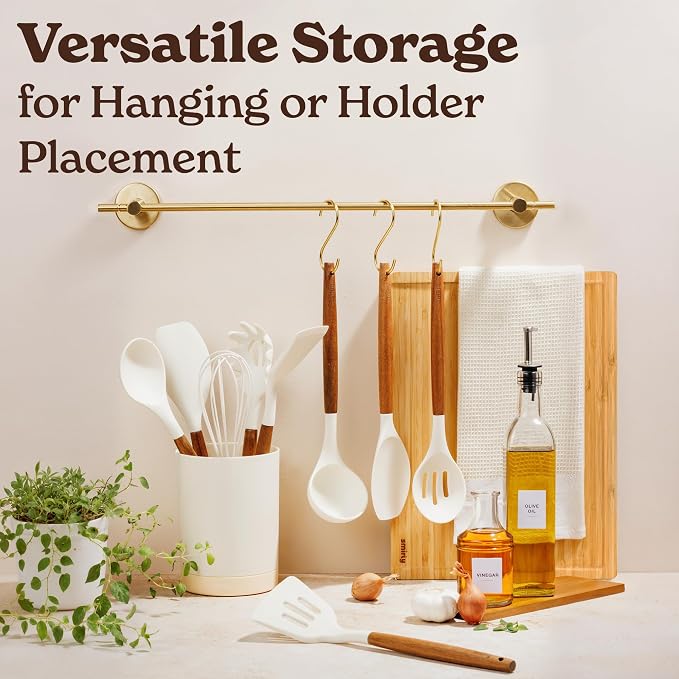 Silicone Kitchen Utensils Set & Holder: Cooking Utensils Set - Image 7