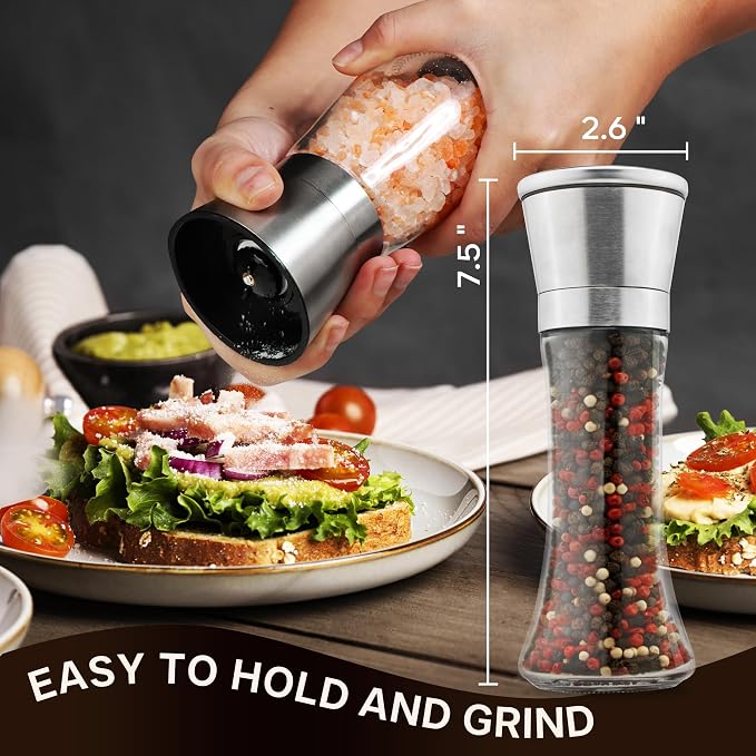 M JINEMEI Salt and Pepper Grinder Tall Size - Image 4