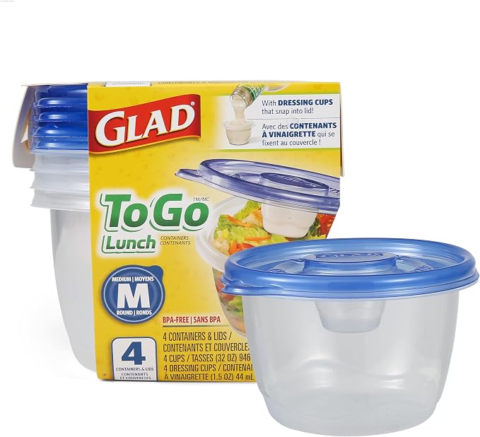 Glad GladWare to Go Lunch Food Storage Containers by GladTrashFoodStorage