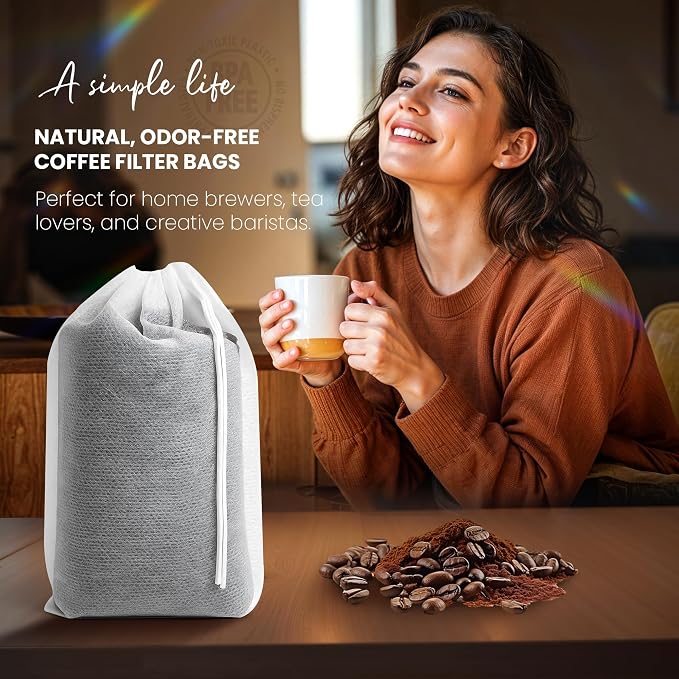 Cold Brew Bags, 8 * 12 Inch Fine Mesh Drawstring Pouches, Fits Mason Jars & - Image 3