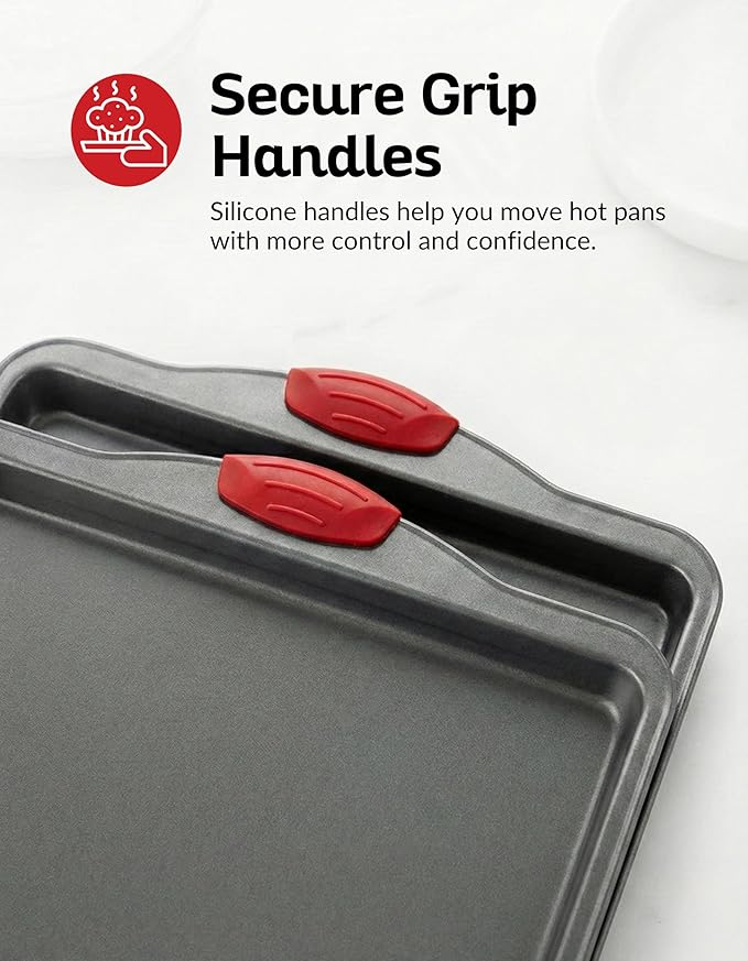 Premium Nonstick Baking Sheet Pans – Set of 3, Heavy-Gauge Carbon Steel - Image 6