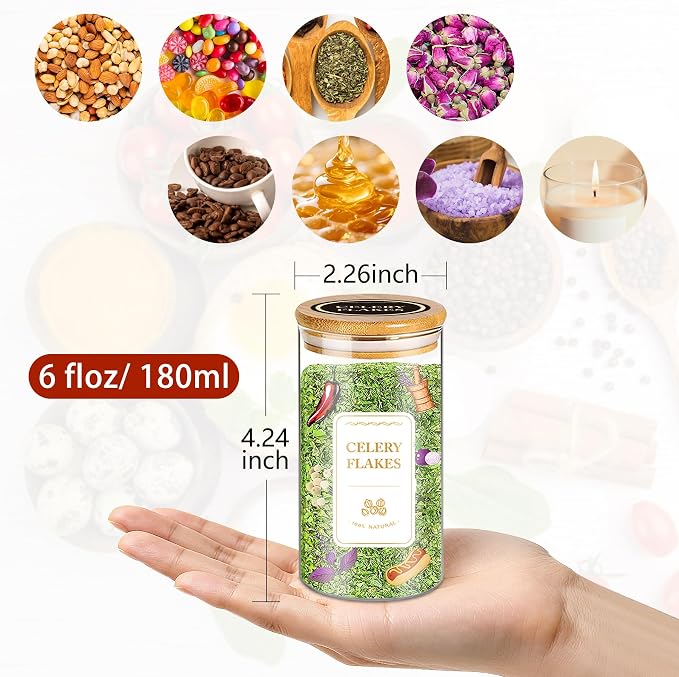 BGraceyy Spice Jars with Labels, Minimalist Stackable Airtight Spice Containers - Image 2