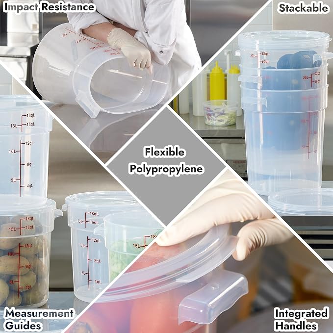 CURTA 8 Quart Translucent Round Food Storage Container - Image 9