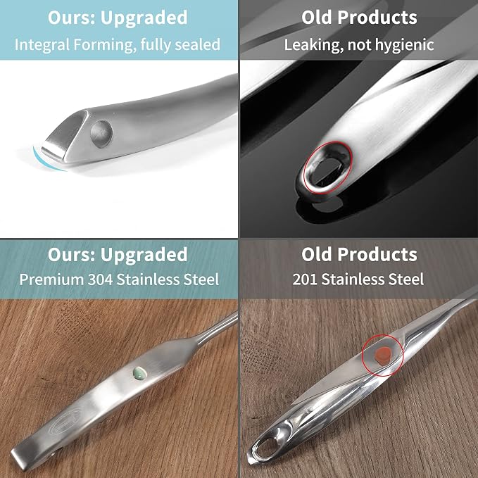 Skimmer Slotted Spoon, Newness 304 Stainless Steel Slotted Spoon - Image 3