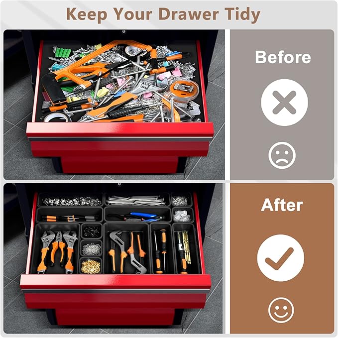 【More Larger Size】A-LUGEI【69 PCS-5 Size】 Tool Box Organizer Tray Divider - Image 5
