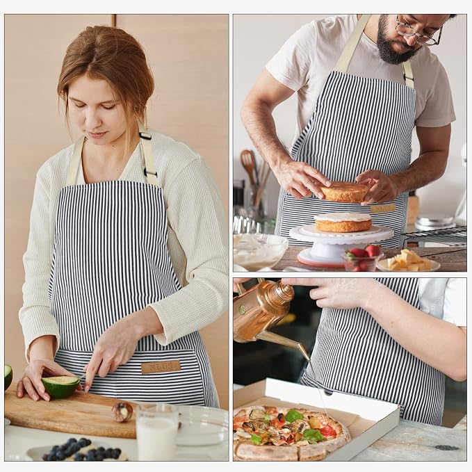 NLUS 2 Pack Cooking Aprons for Women - Image 2
