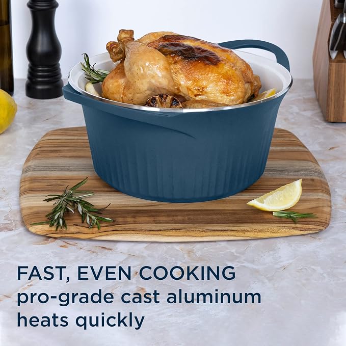 CorningWare QuickHeat 5.5-QT Cast Aluminum Dutch Oven - Image 3
