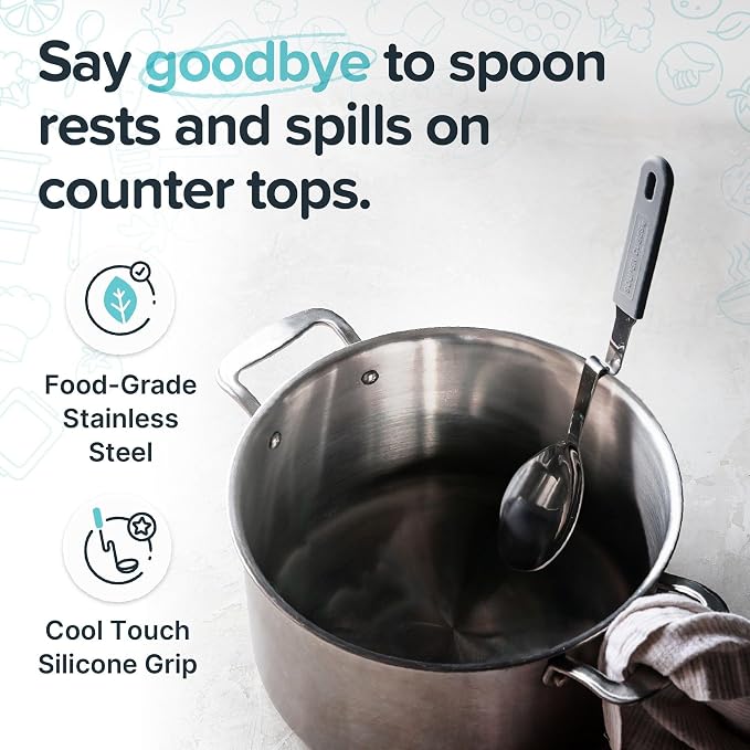 Souper Cubes + Lori Greiner No Mess Stainless Steel Cooking Spoon - Image 3