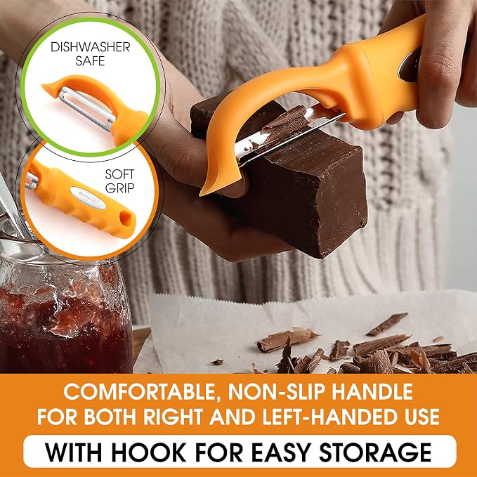 Spring Chef Premium Swivel Vegetable Peeler, Soft Grip Handle and Ultra Sharp - Image 6