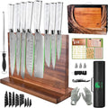 FULLHI 15pcs Japanese Knife Set by ExpertForPortableAndButcherKnifeSet
