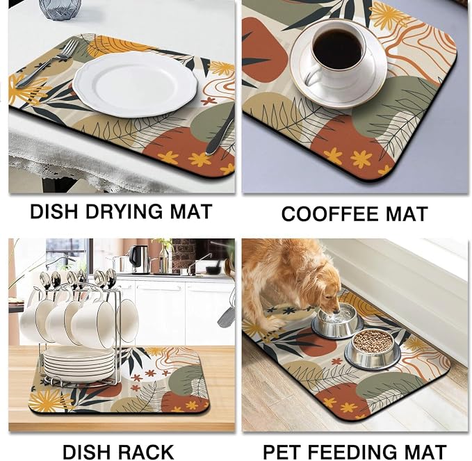 Dish Drying Mat for Kitchen Counter 2 Pack - Image 6