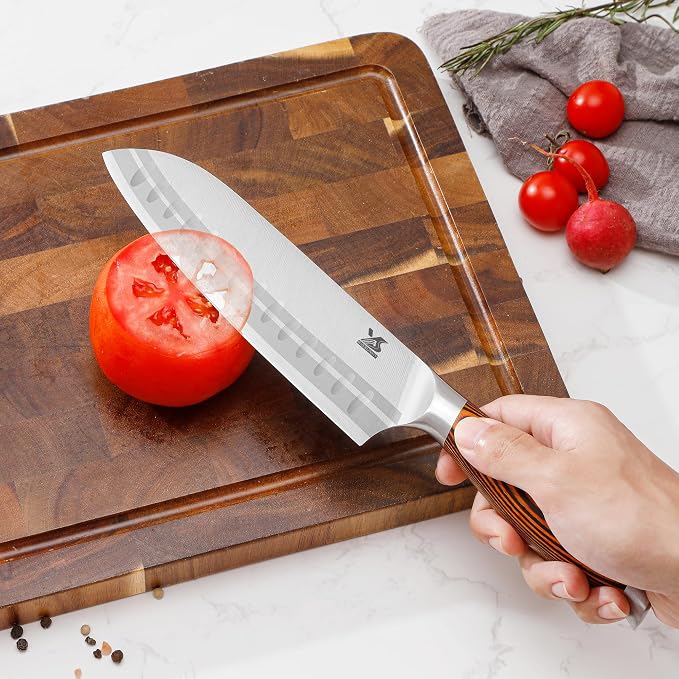 MSY BIGSUNNY 7pcs Knife Block Set, German Steel Chef Knife Set, Precious - Image 8