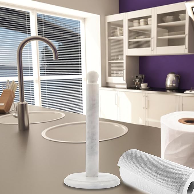 Handmade Marble Paper Towel Holder - Image 4