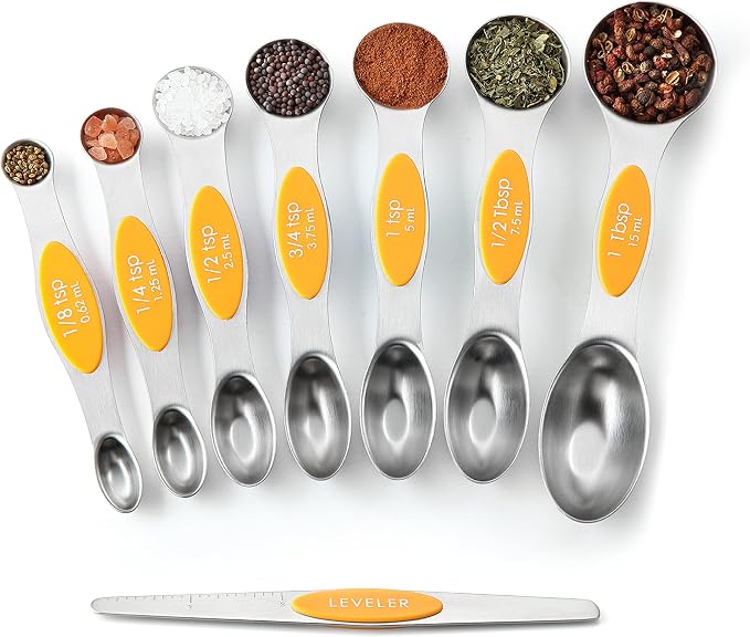 Spring Chef Stainless Steel Magnetic Measuring Spoons Set of 8 - Image 9