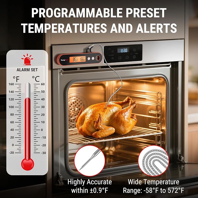 TempPro TP610W Rechargeable Instant Read Thermometer - Image 2