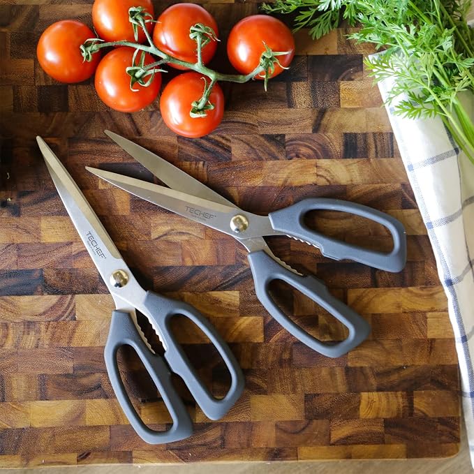 TECHEF Kitchen Shears, All Purpose Scissors, Dishwasher Safe, Heavy Duty Meat - Image 4