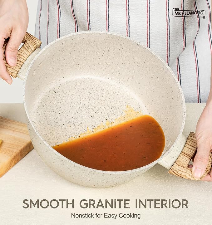 MICHELANGELO 4.3 Quart Nonstick Soup Pot - Image 3