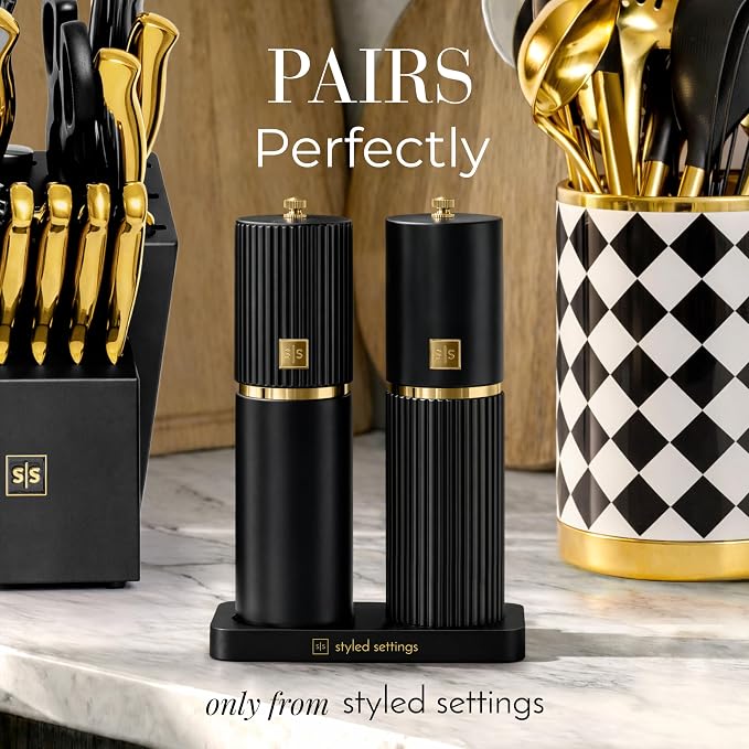 Wooden Salt and Pepper Grinder Set – Refillable Manual Salt and Pepper Mills - Image 9