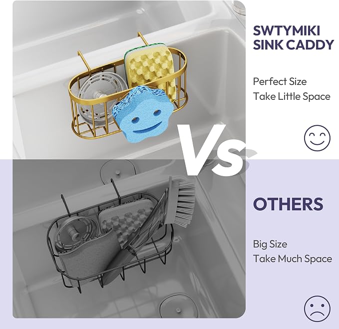 SWTYMIKI Sponge Holder for Kitchen Sink - Image 4