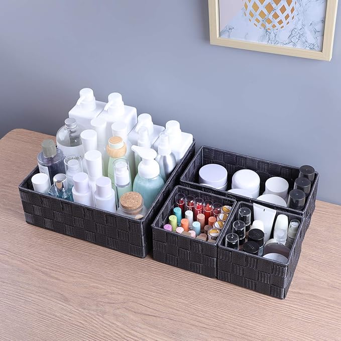 Posprica Woven Storage Baskets for Organizing, Small Baskets Cube Bin Container - Image 5