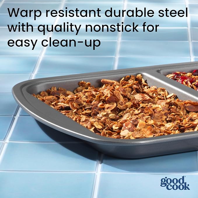 GoodCook Everyday Divided Sheet Pan 1-Inch Deep 2-Section Non-Stick - Image 6