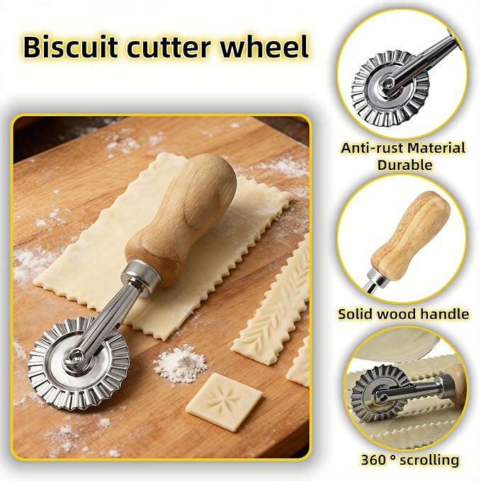 Pastry Wheel Cutter, 2 Inch Ravioli Cutter - Image 6
