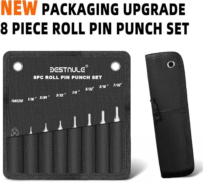 BESTNULE 8 Piece Roll Pin Punch Set, Pin Punch Set, Punch Tools - Image 8
