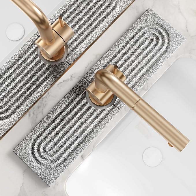 Stone Faucet Mat for Kitchen Sink, Diatomite Stone Drying Mat for Kitchen by eormoe