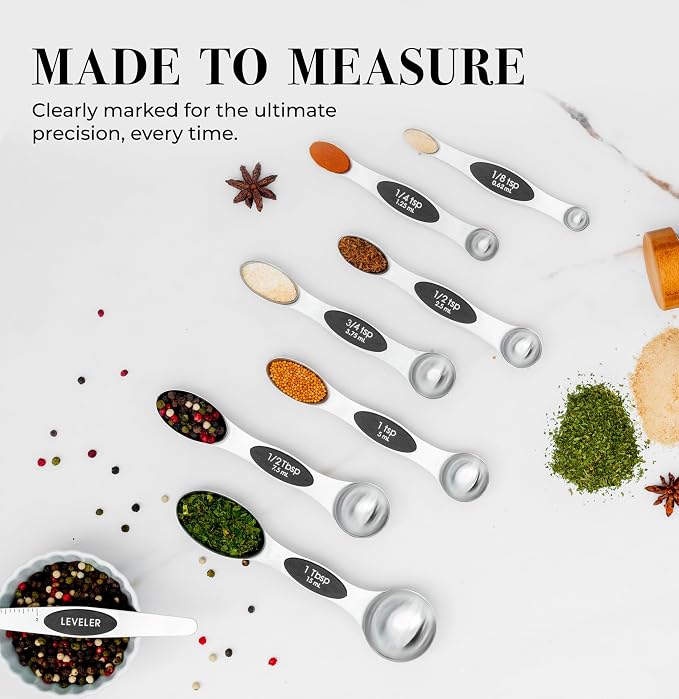 Stanless Steel Magnetic Measuring Spoons Set - Image 4