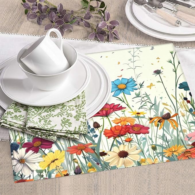 Butterfly Flowers Dish Drying Mat 16x18 Inch, Microfiber Absorbent Fast Dry Mat - Image 7