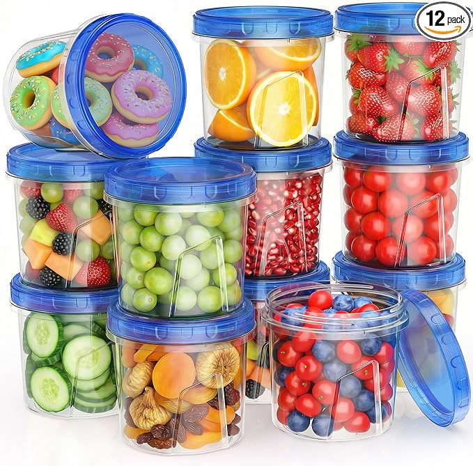 Freezer Storage Containers Set, Small Plastic Containers by HelpYouSaveMoreSpace