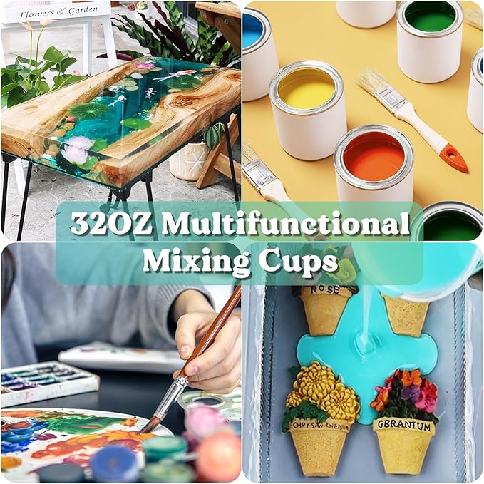 LET'S RESIN Resin Mixing Cups, Sturdy & Thick Disposable Measuring Cups - Image 5