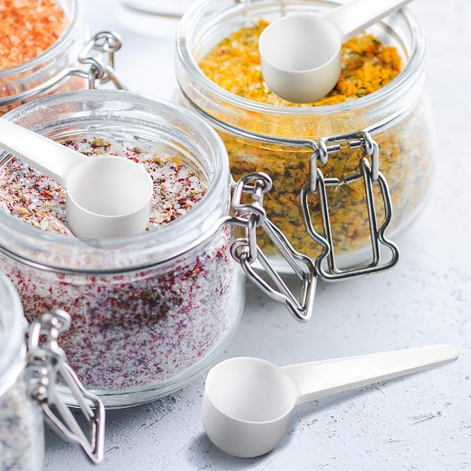 Patelai 30 Pack 15ml/15cc Plastic Tablespoon White Measuring Spoons Long Handle - Image 4