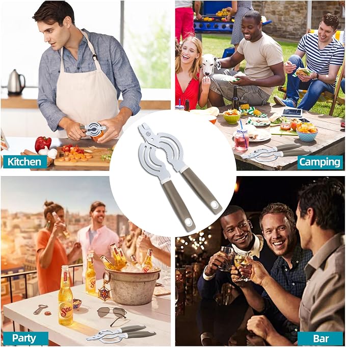 Jar Opener, Stainless Steel Jar Lid Opener, Easy Twist Bottle Opener - Image 8