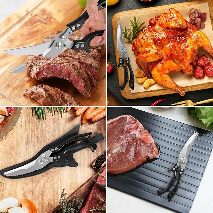 ANDONG Heavy Duty Kitchen Scissors, Professional Poultry Shears, Cooking - Image 7