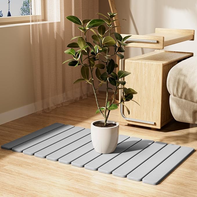 Large Stone Bath Mat 31.5 x 19.7in, Quick Dry Stone Drying Mats - Image 8