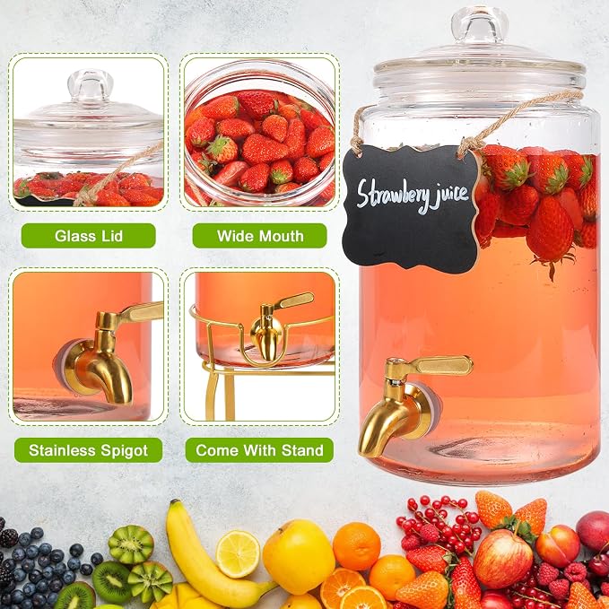 Drink Dispensers for Parties 1 Gallon, Bevarage Dispenser - Image 4