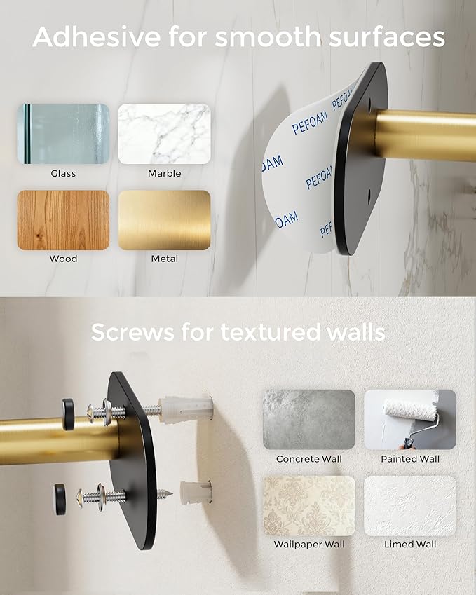 Paper Towel Holder Under Cabinet, Self Adhesive or Wall Mount - Image 7