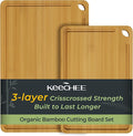 Keechee Chopping Board 2-Pcs Natural Bamboo Cutting Board by Keechee