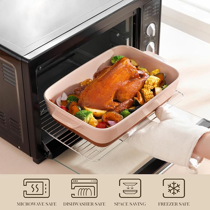 MALACASA 4.8 Qt Ceramic Oven Dish - Image 4