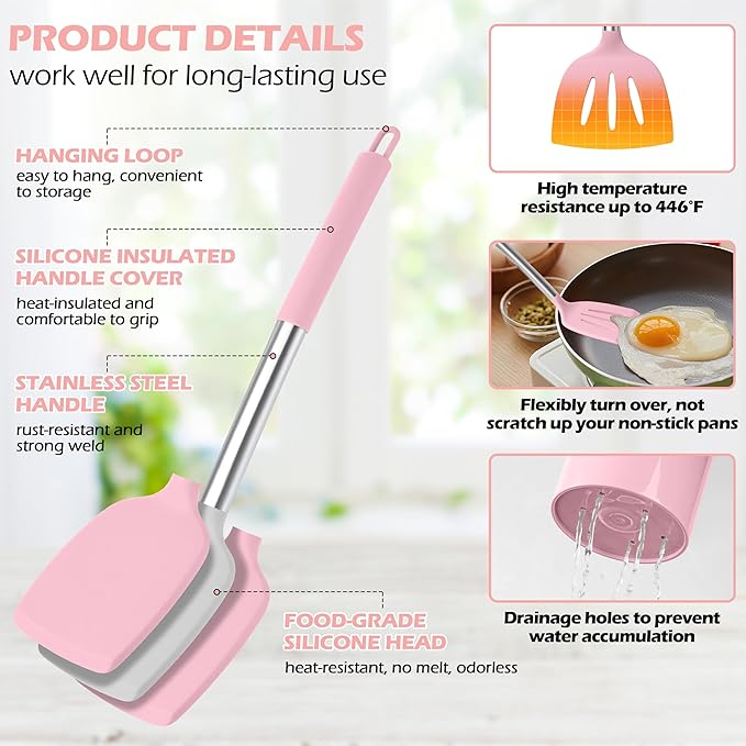HaWare 29 PCS Silicone Cooking Utensils Set, Heat Resistant Kitchen Utensils Set - Image 3