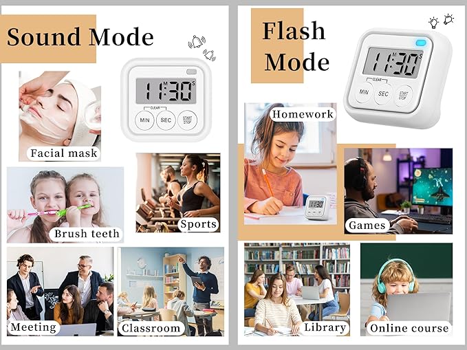 Timer, Kitchen Timers for Cooking Classroom Timer for Kids Teachers Digital - Image 7