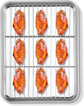 Homikit Baking Sheet with Wire Rack, 10.5 x 8 Inches Stainless Steel Small by Homikit