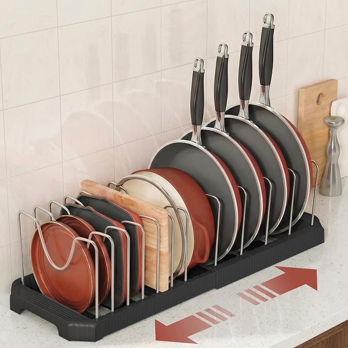 Pots and Pans Organizer for under Cabinet, Pan Pot Organizers inside Cabinet - Image 2