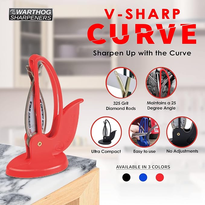 Warthog V-Sharp CURVE Professional Knife Sharpener System, 25 Degree Angle - Image 7