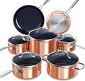 Nuwave Healthy Duralon Blue Ceramic Nonstick Cookware Set, Diamond Infused by NuWave