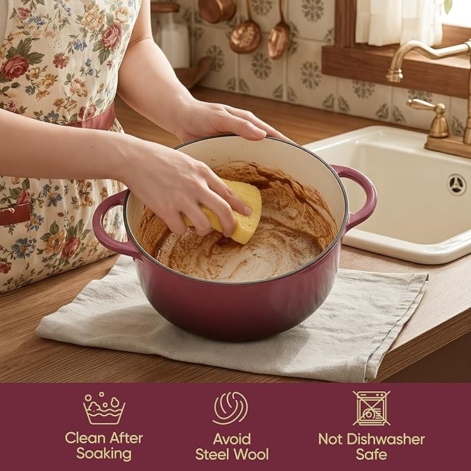 Vintage Style 6 Quart Dutch Oven Pot - Image 6