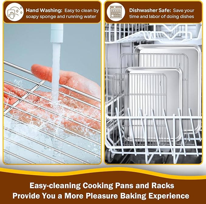 P&P CHEF 16 + 12.5 Inch Stainless Steel Baking Sheet - Image 4