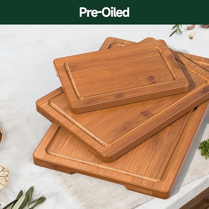 3-Piece Set Bamboo Cutting Board - Image 6