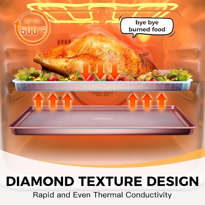 HONGBAKE Baking Sheet Pan Set, Cookie Sheets - Image 7